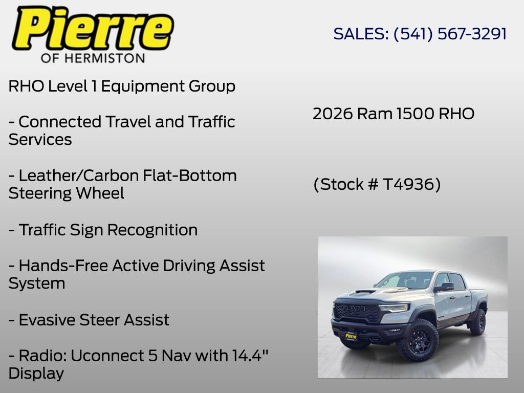 New 2026 RAM 1500 RHO w/ RHO Level 1 Equipment Group AWD/4WD image 30