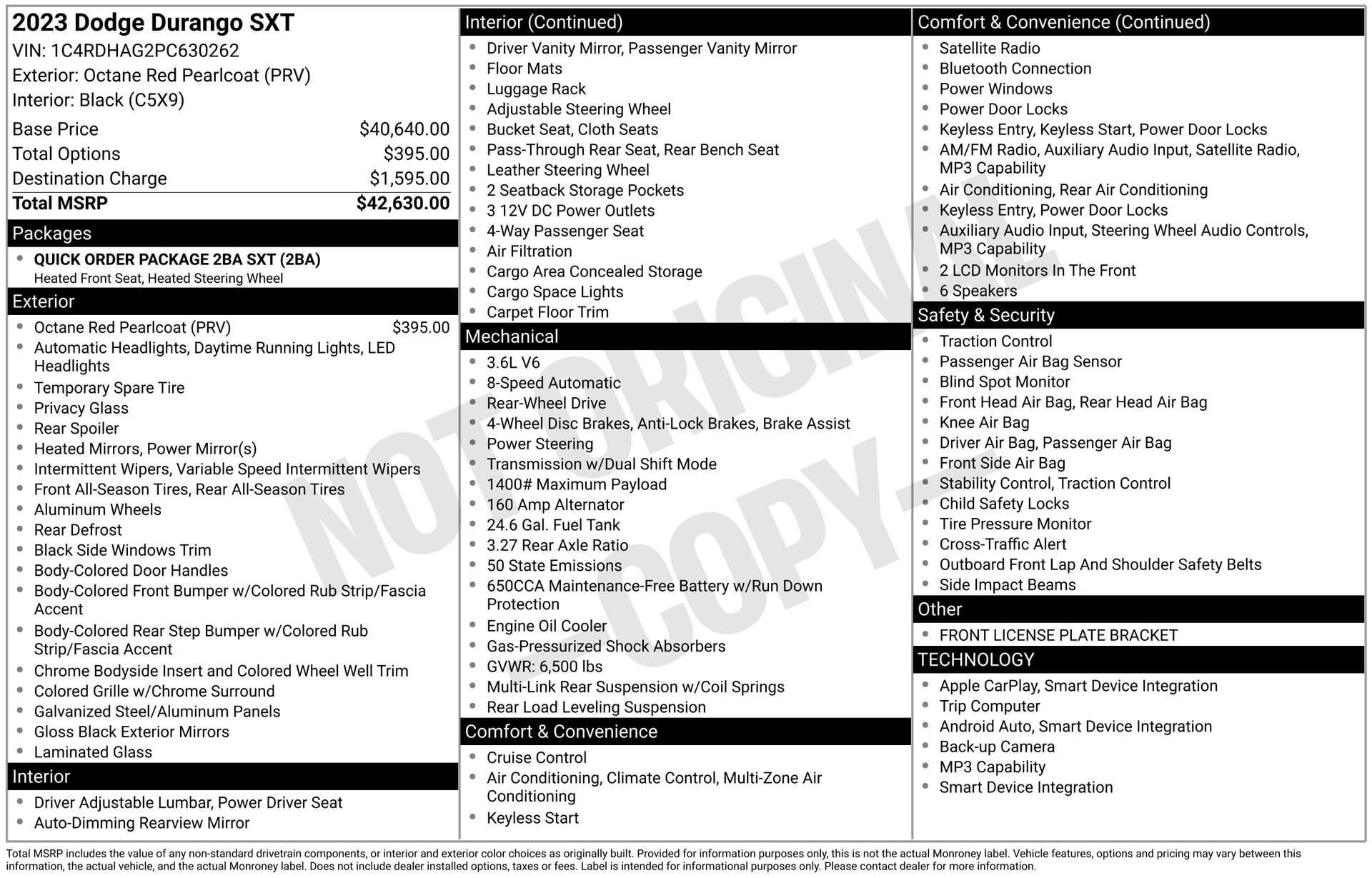 Used 2023 Dodge Durango SXT RWD image 23
