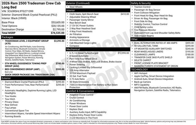 New 2026 RAM 2500 Tradesman AWD/4WD image 31