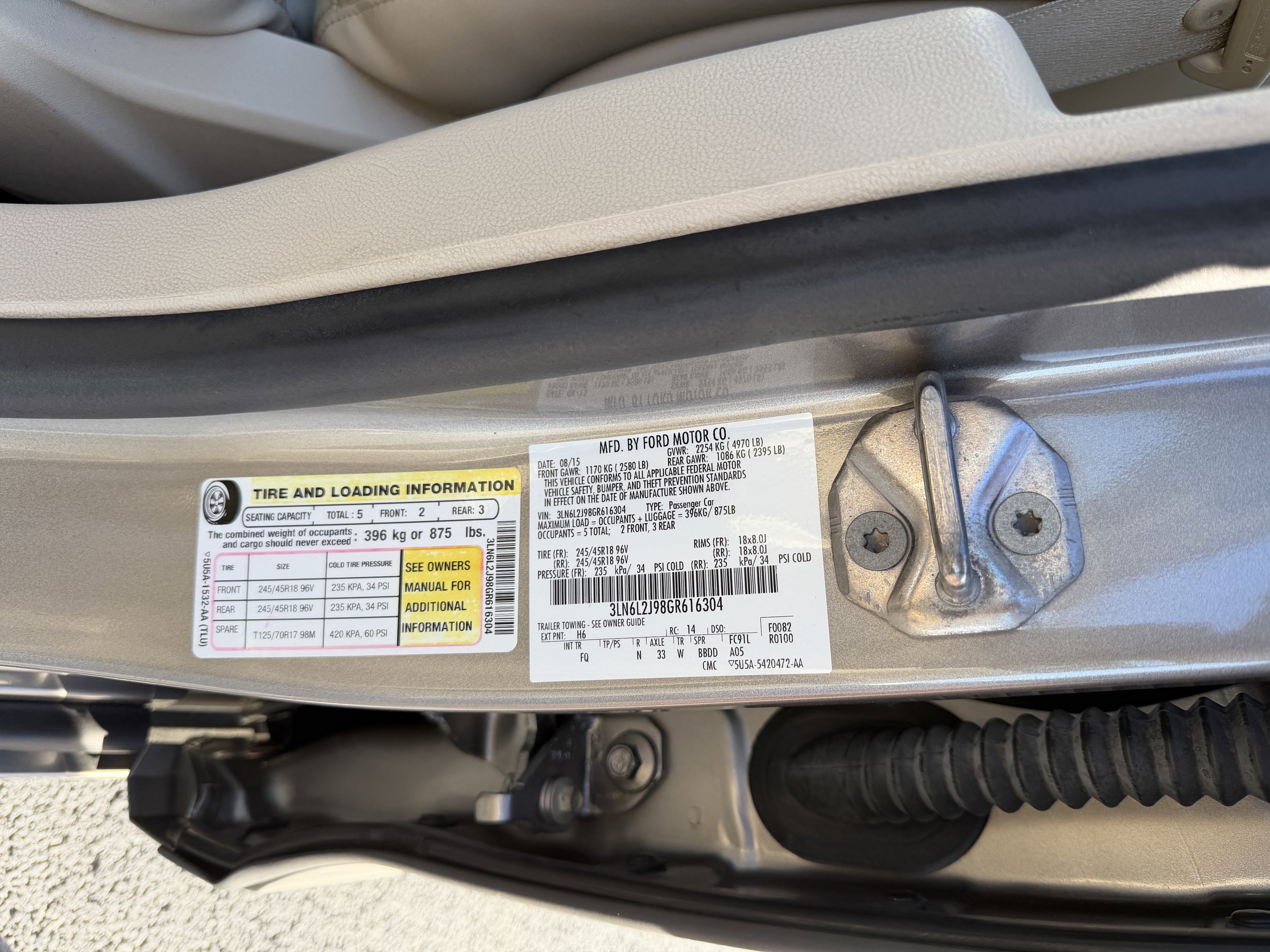 Used 2016 Lincoln MKZ AWD w/ Equipment Group 200A Select image 27