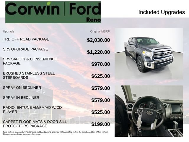 Used 2017 Toyota Tundra SR5 w/ TRD Off Road Package AWD/4WD image 3