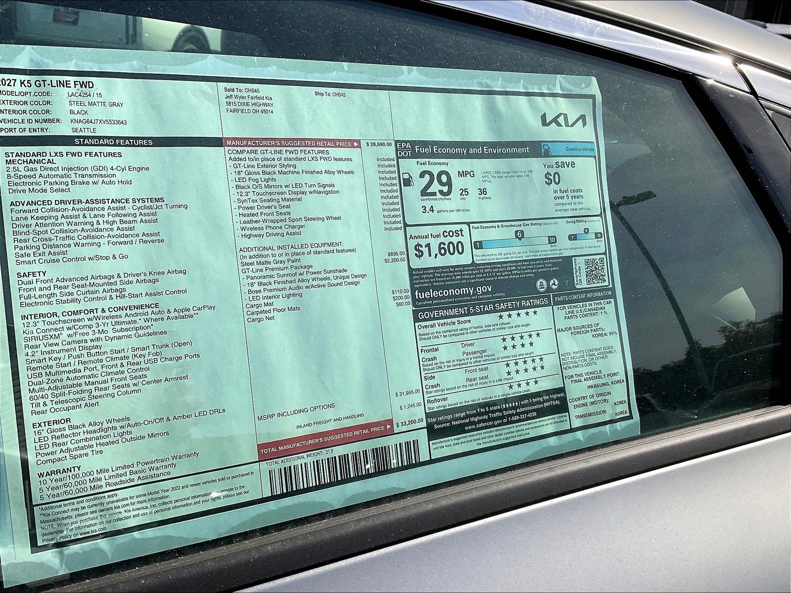 New 2027 Kia K5 GT-Line image 22