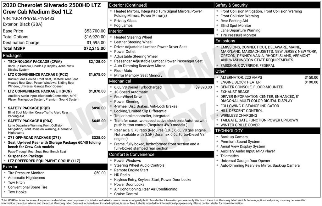 Used 2020 Chevrolet Silverado 2500 LTZ w/ Technology Package image 31