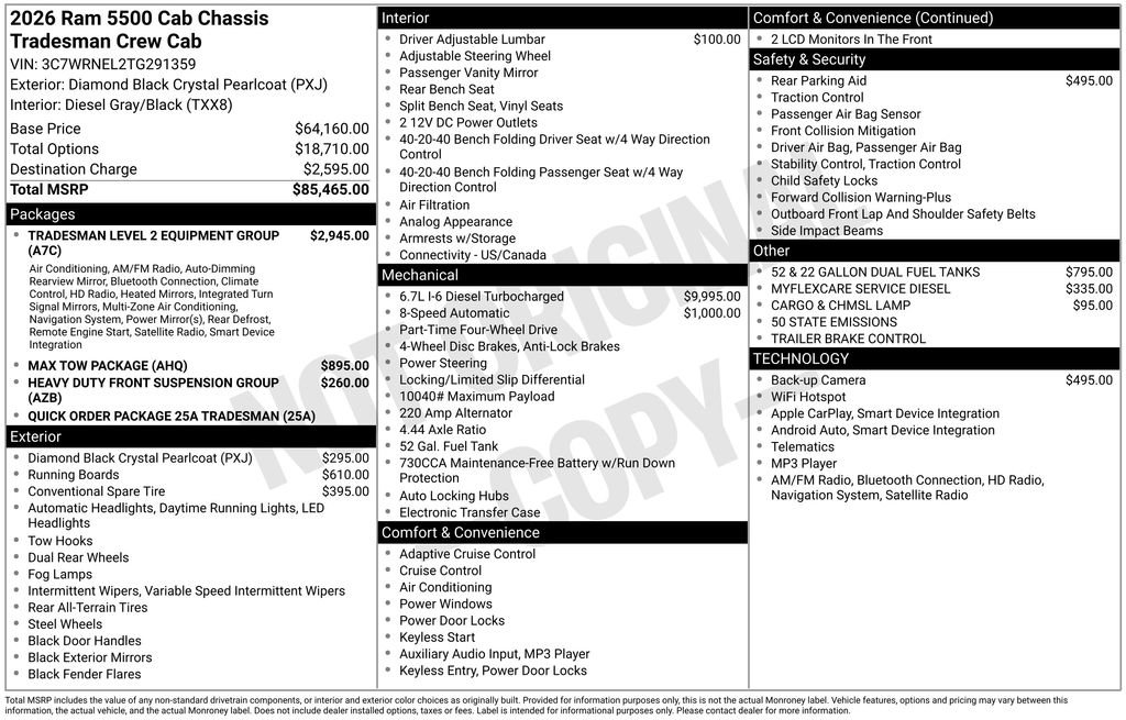 New 2026 RAM 5500 Tradesman AWD/4WD image 7