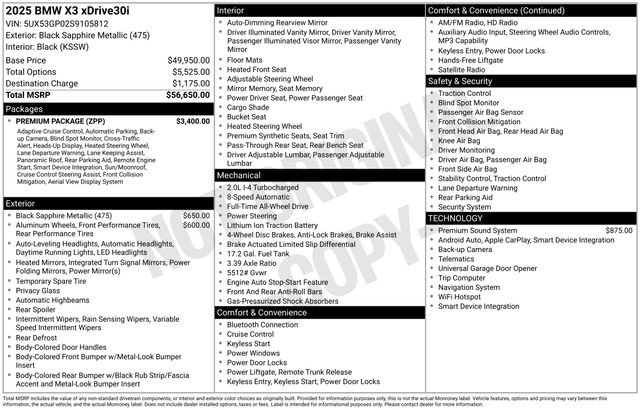 Certified 2025 BMW X3 xDrive30i w/ Premium Package image 21