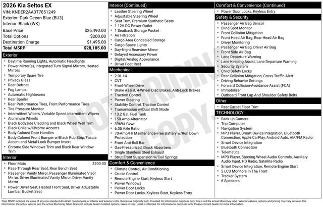 Used 2026 Kia Seltos EX FWD image 21