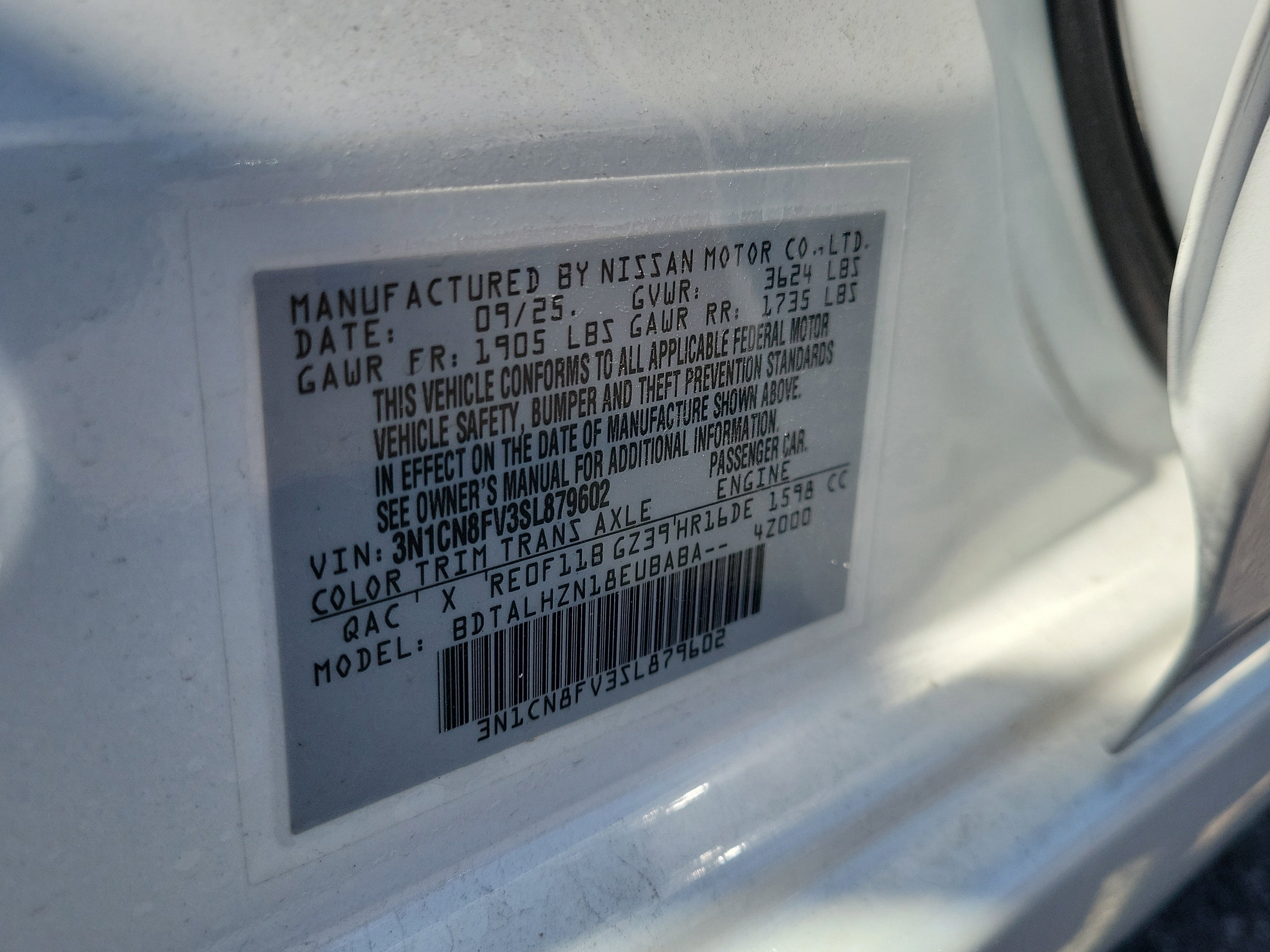 Certified 2025 Nissan Versa SR w/ Trunk Package FWD image 34