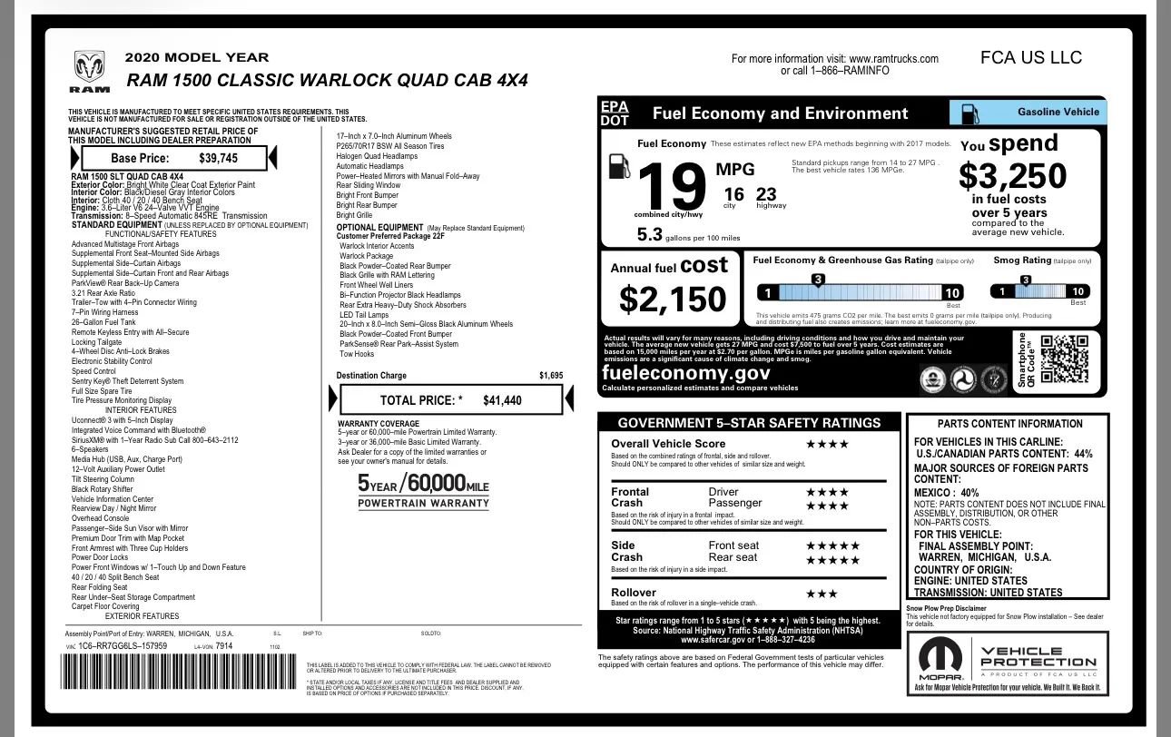 Used 2020 RAM 1500 Classic Warlock AWD/4WD image 23