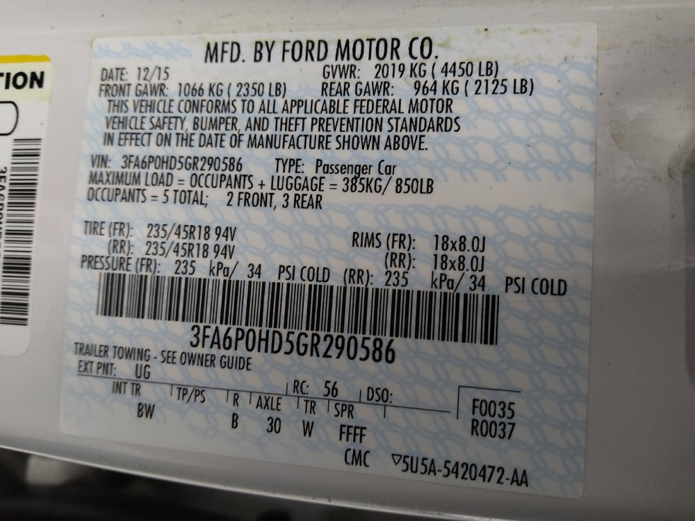 Used 2016 Ford Fusion SE w/ Equipment Group 202A FWD image 33
