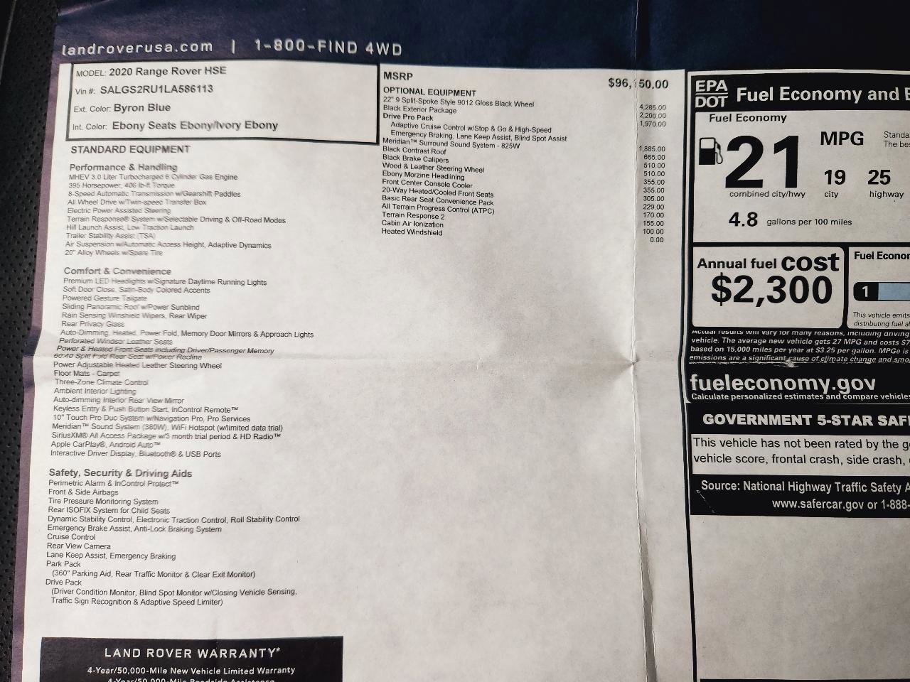 Used 2020 Land Rover Range Rover HSE image 42