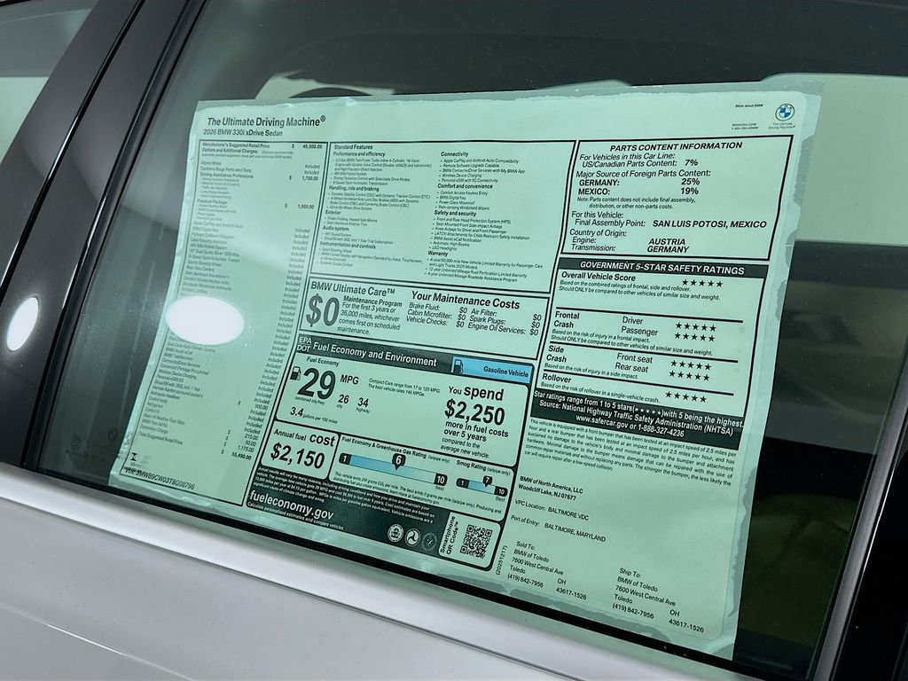 New 2026 BMW 330i xDrive Sedan w/ Premium Package image 12