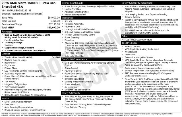 Used 2025 GMC Sierra 1500 SLT AWD/4WD image 2
