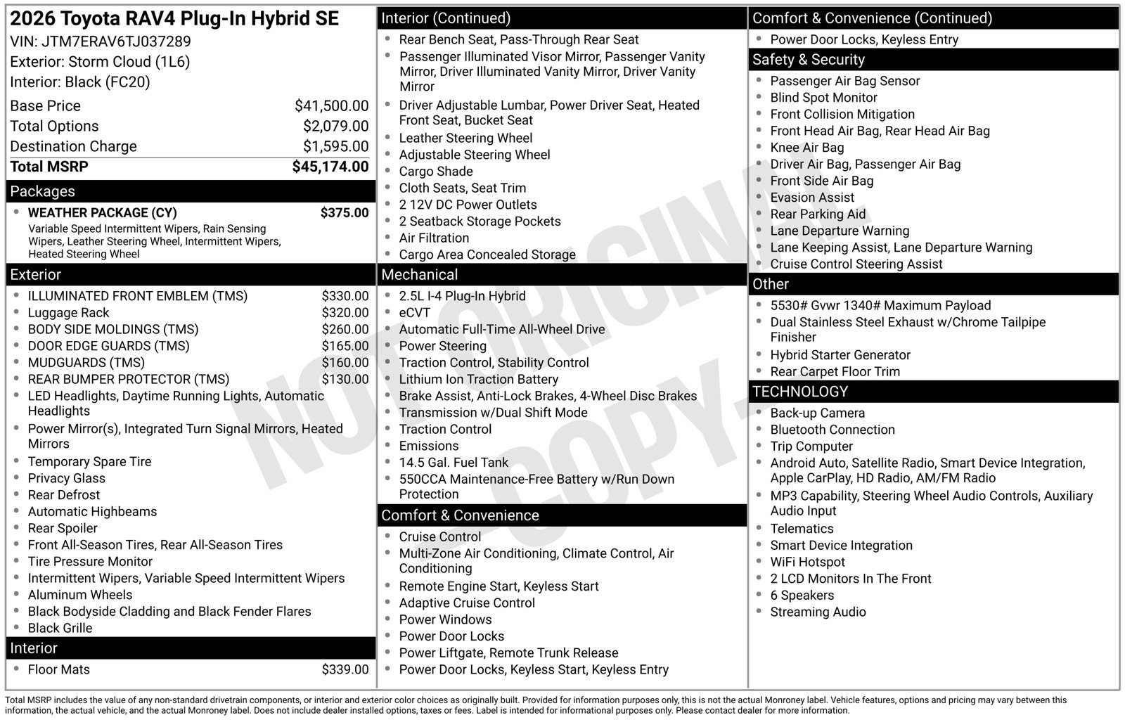New 2026 Toyota RAV4 SE w/ Weather Package AWD/4WD image 4