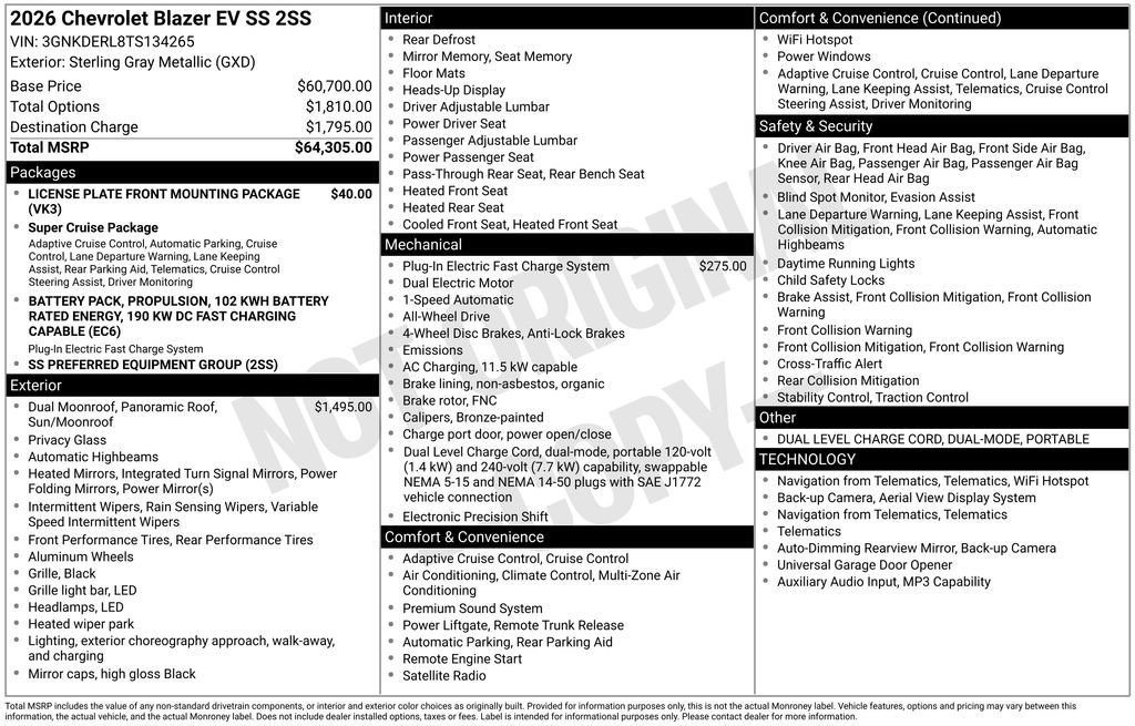 New 2026 Chevrolet Blazer EV SS AWD/4WD image 35