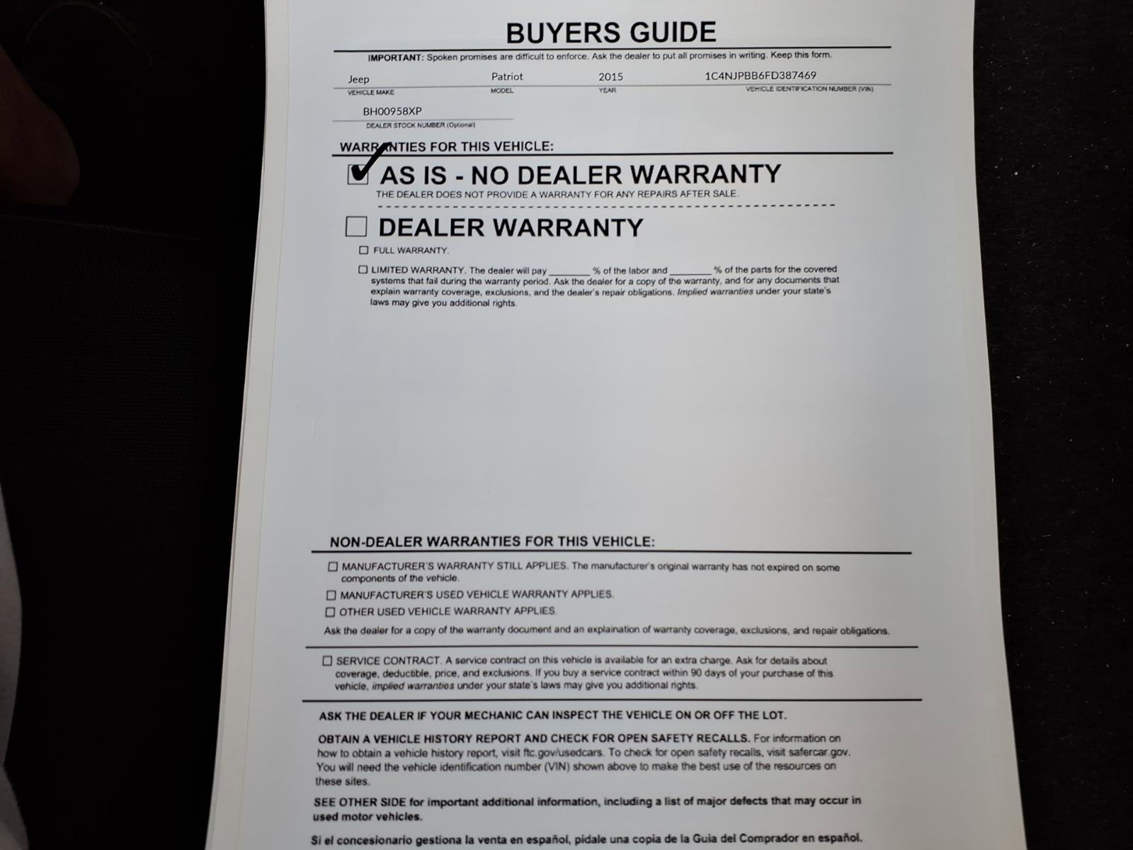 Used 2015 Jeep Patriot Sport FWD image 36