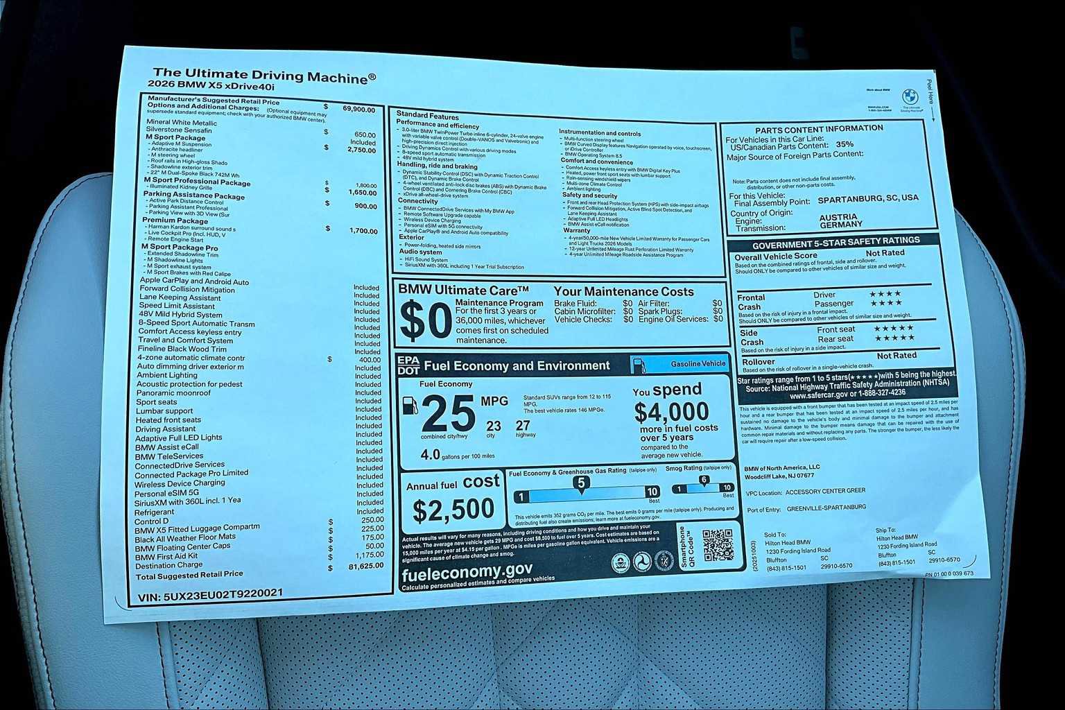 New 2026 BMW X5 xDrive40i w/ M Sport Package image 18