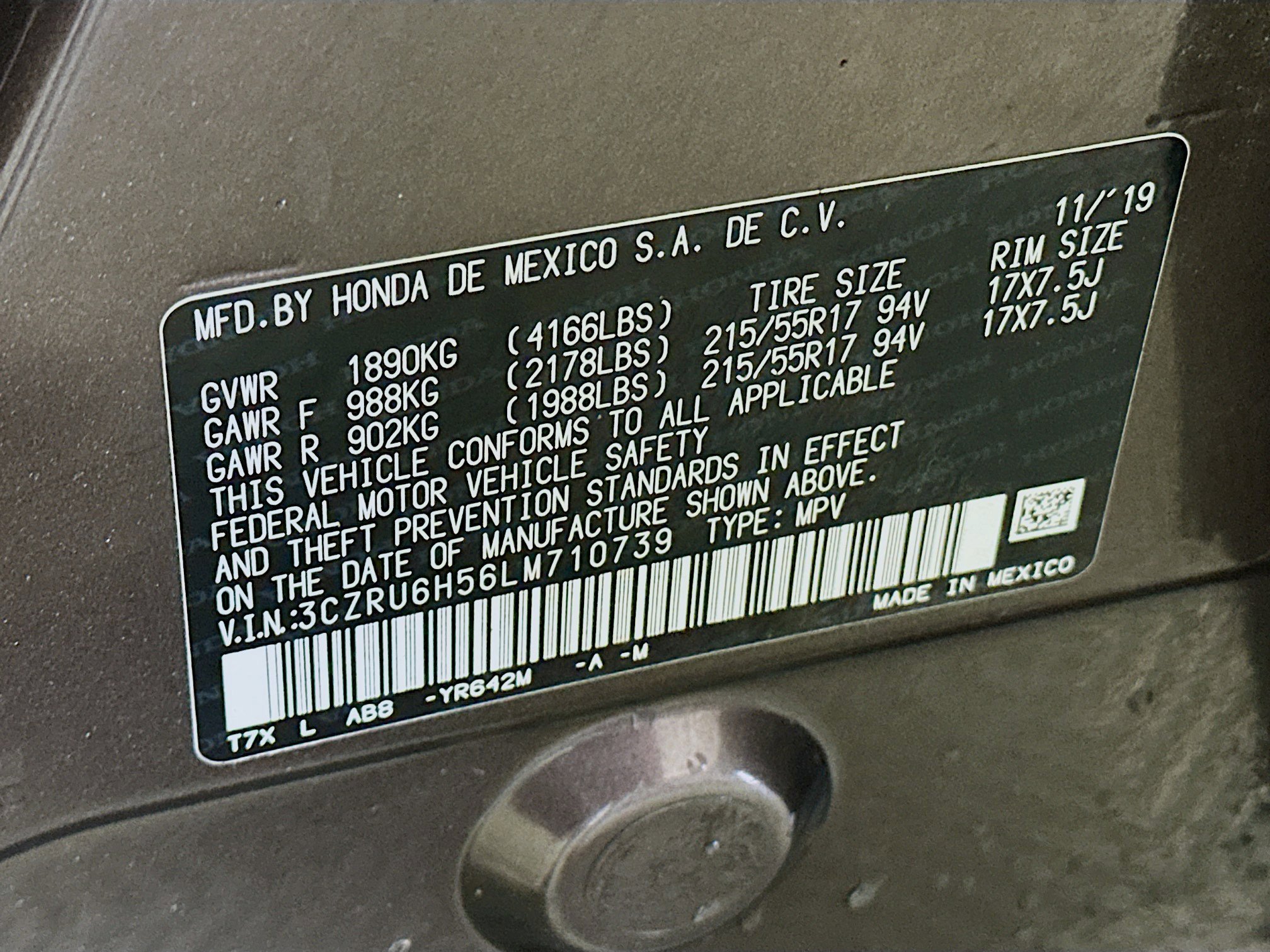 Used 2020 Honda HR-V EX image 12