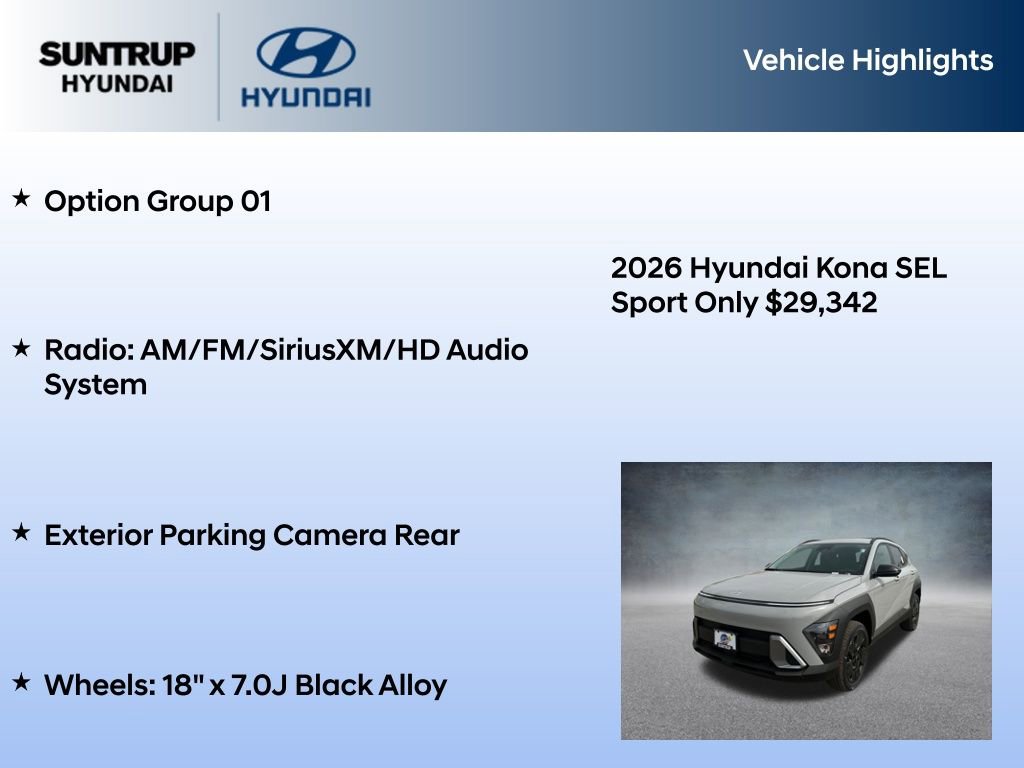 New 2026 Hyundai Kona SEL Sport AWD/4WD image 7