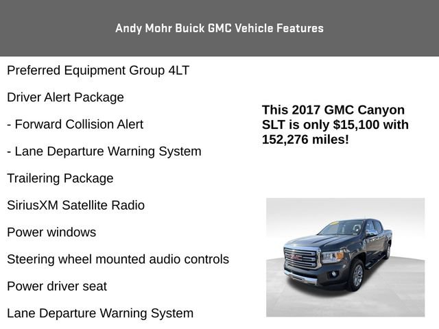 Used 2017 GMC Canyon SLT w/ Driver Alert Package AWD/4WD image 8