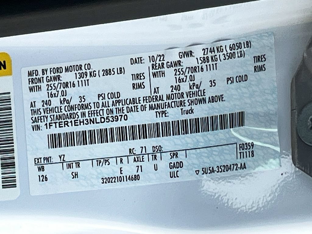 Used 2022 Ford Ranger XL w/ Equipment Group 101A High RWD image 27