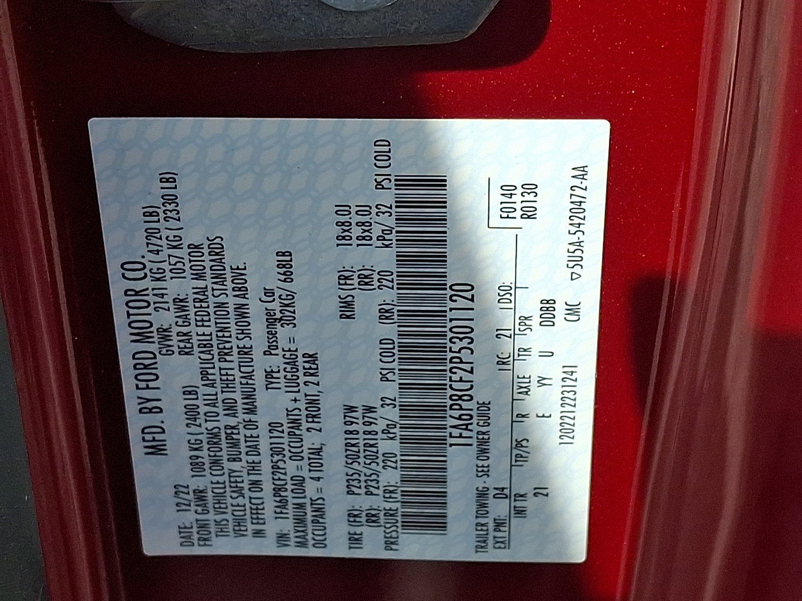 Certified 2023 Ford Mustang GT w/ Equipment Group 301A RWD image 27