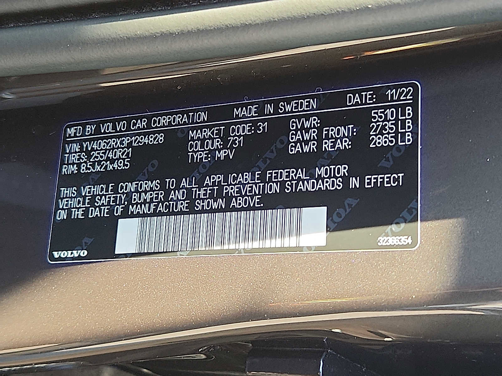 Certified 2023 Volvo XC60 B6 Ultimate w/ Protection Package Premier AWD/4WD image 26
