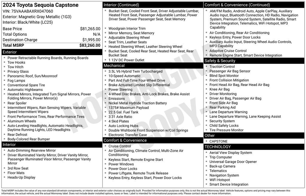Certified 2024 Toyota Sequoia Capstone AWD/4WD image 71