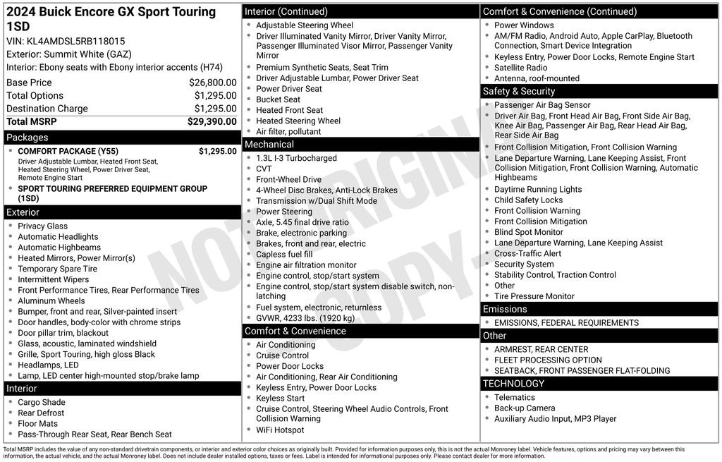 Used 2024 Buick Encore GX Sport Touring w/ Comfort Package image 5