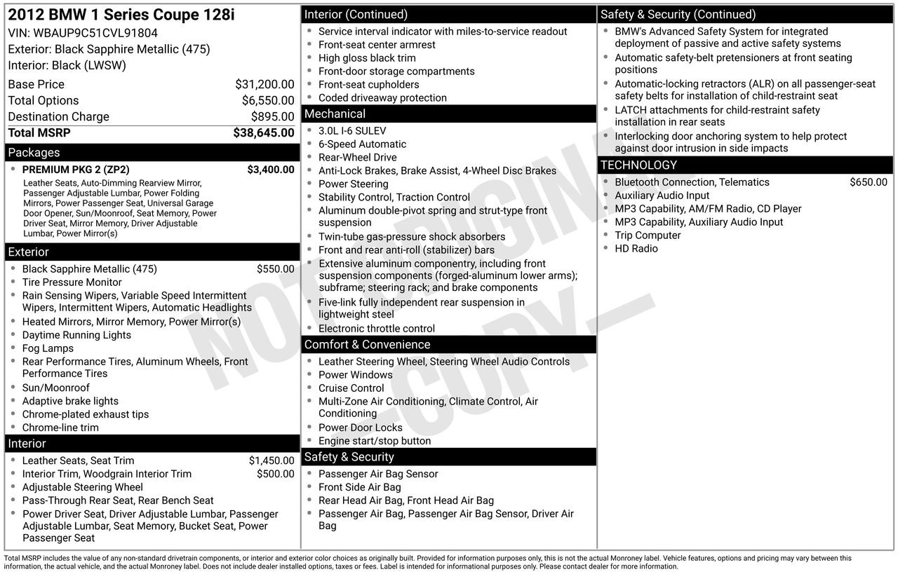 Used 2012 BMW 128i Coupe image 34