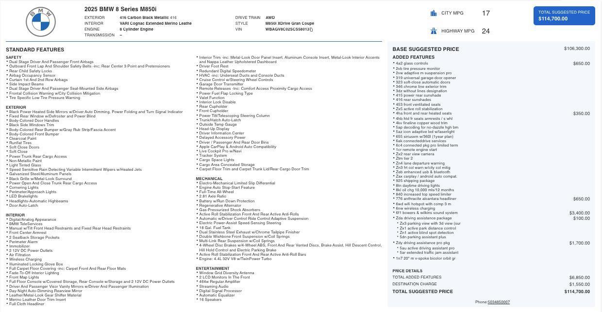 Used 2025 BMW M850i xDrive AWD/4WD image 5