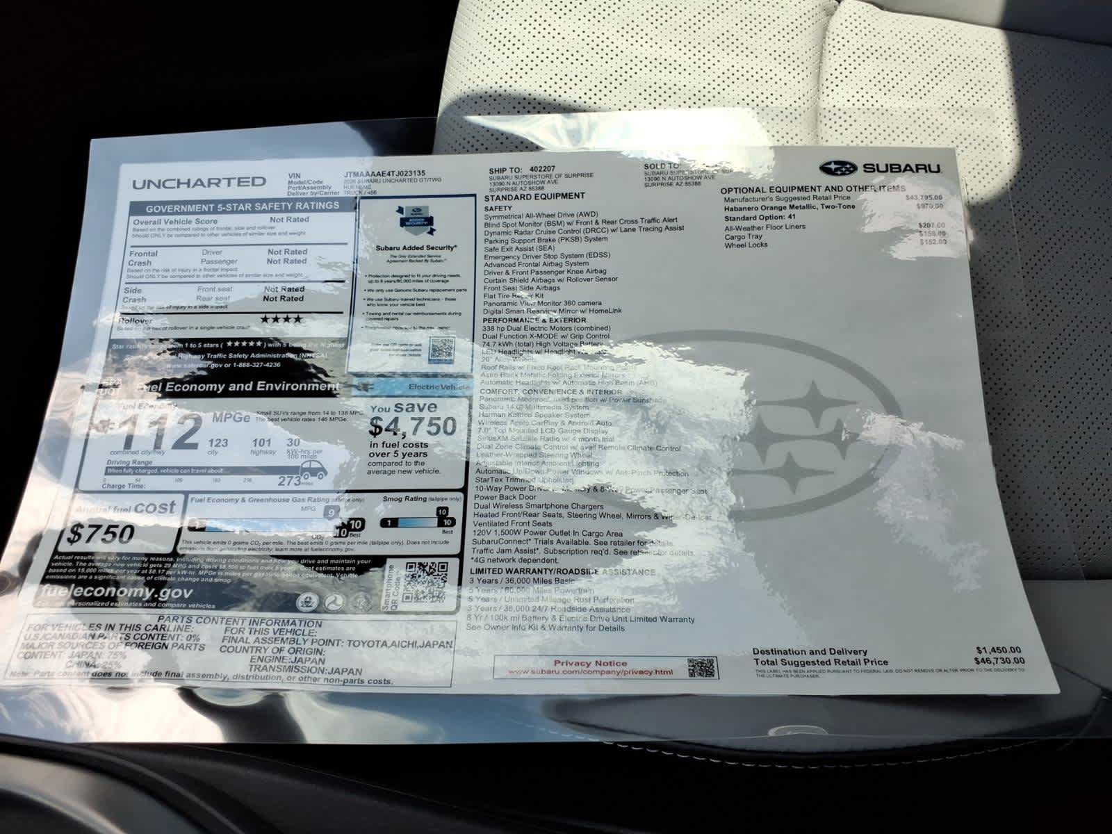 New 2026 Subaru Uncharted AWD image 40