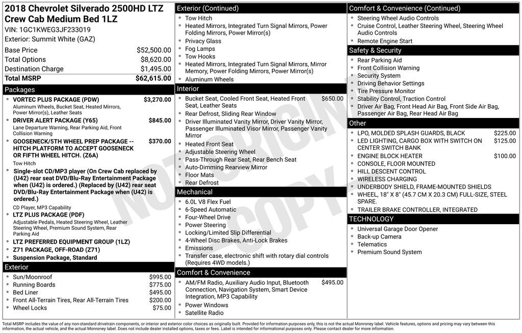 Used 2018 Chevrolet Silverado 2500 LTZ w/ Vortec Plus Package image 6