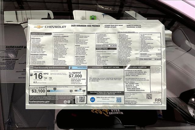 New 2026 Chevrolet Suburban Premier image 14