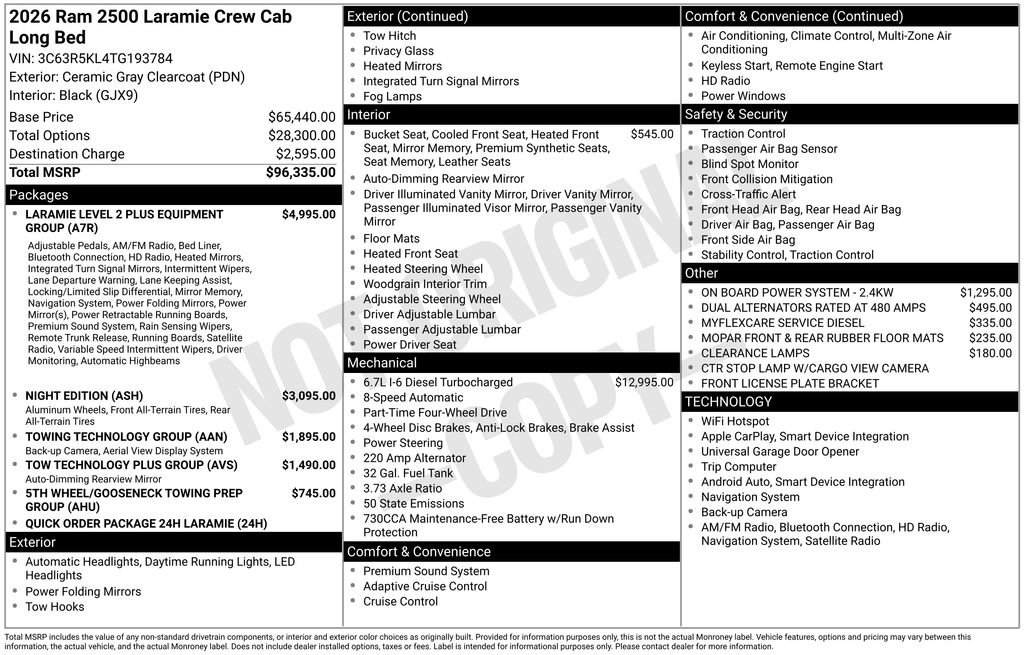 New 2026 RAM 2500 Laramie AWD/4WD image 6