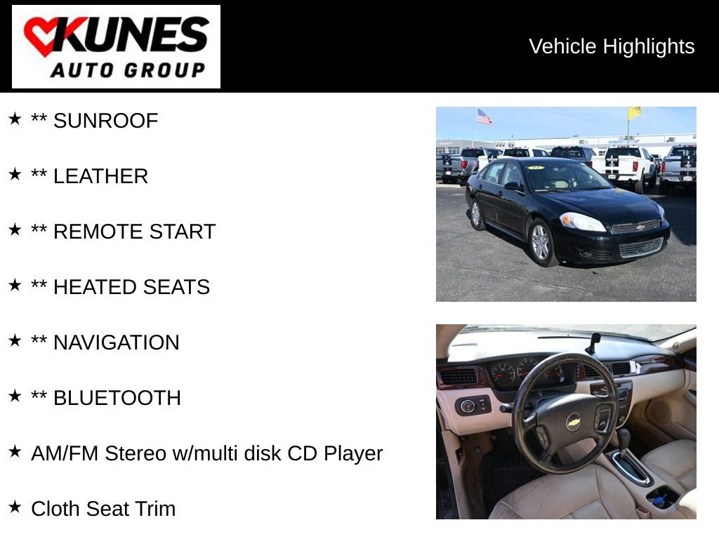 Used 2011 Chevrolet Impala LT w/ Luxury Edition Package image 2