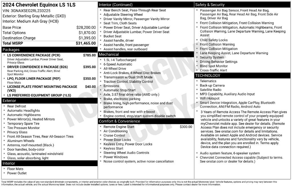 Certified 2024 Chevrolet Equinox LS w/ LS Convenience Package AWD/4WD image 6