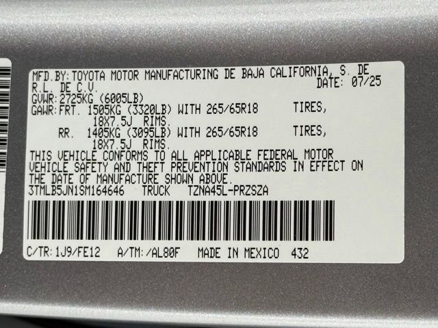 New 2025 Toyota Tacoma TRD Sport image 56