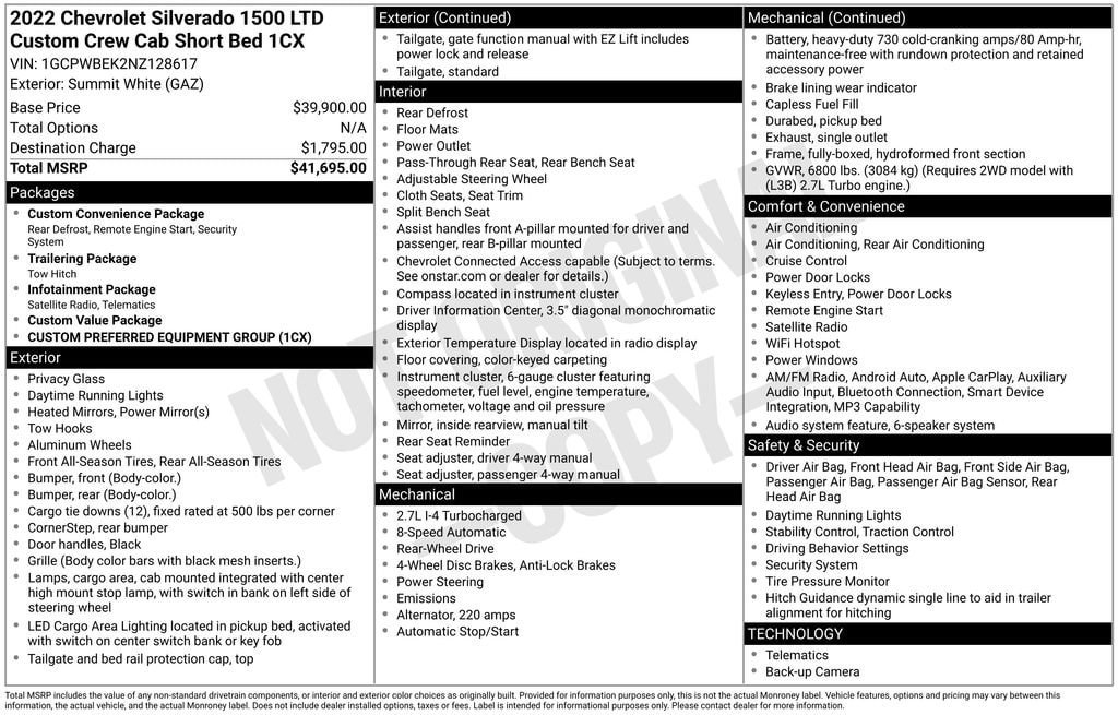 Certified 2022 Chevrolet Silverado 1500 Custom RWD image 10