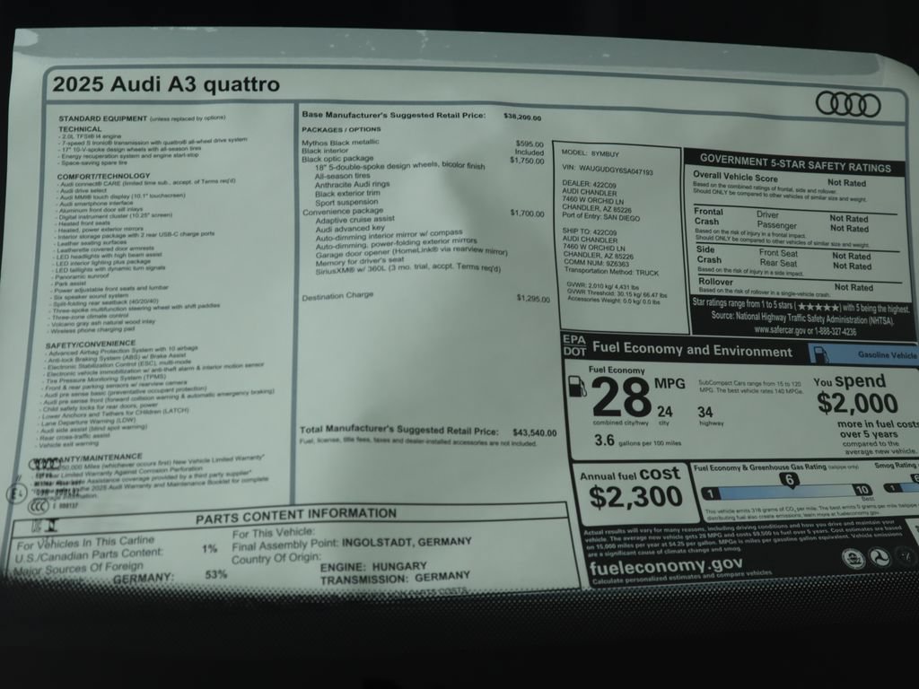 Used 2025 Audi A3 2.0T Premium AWD/4WD image 10