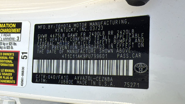 Certified 2023 Toyota Camry LE FWD image 25