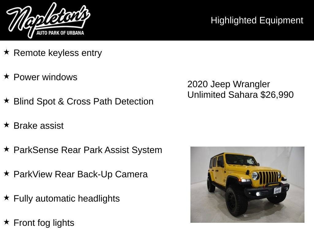 Used 2020 Jeep Wrangler Unlimited Sahara image 16