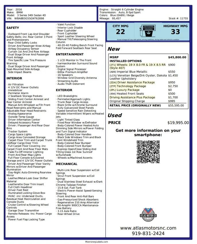 Used 2016 BMW 340i Sedan image 3