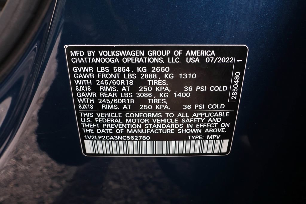 Used 2022 Volkswagen Atlas SE image 41