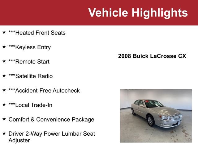 Used 2008 Buick LaCrosse CX FWD video 2