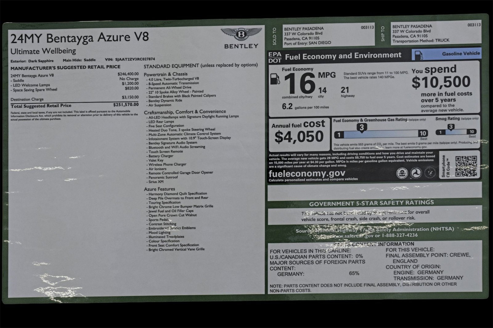 Used 2024 Bentley Bentayga image 27