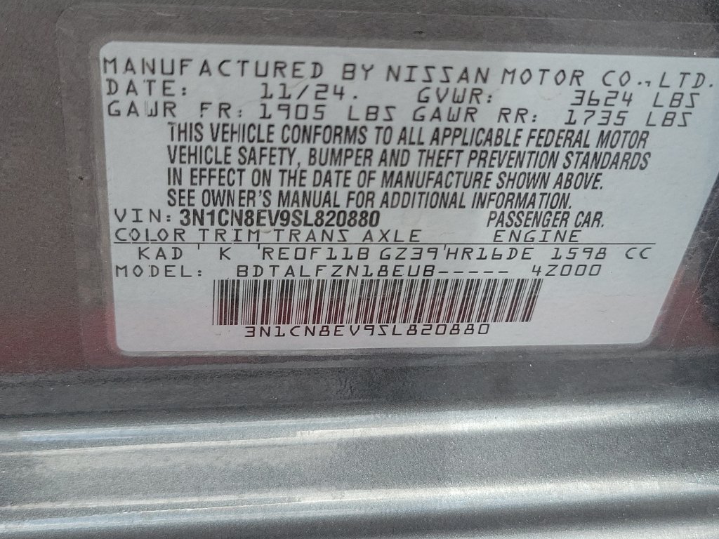 Certified 2025 Nissan Versa SV FWD image 29