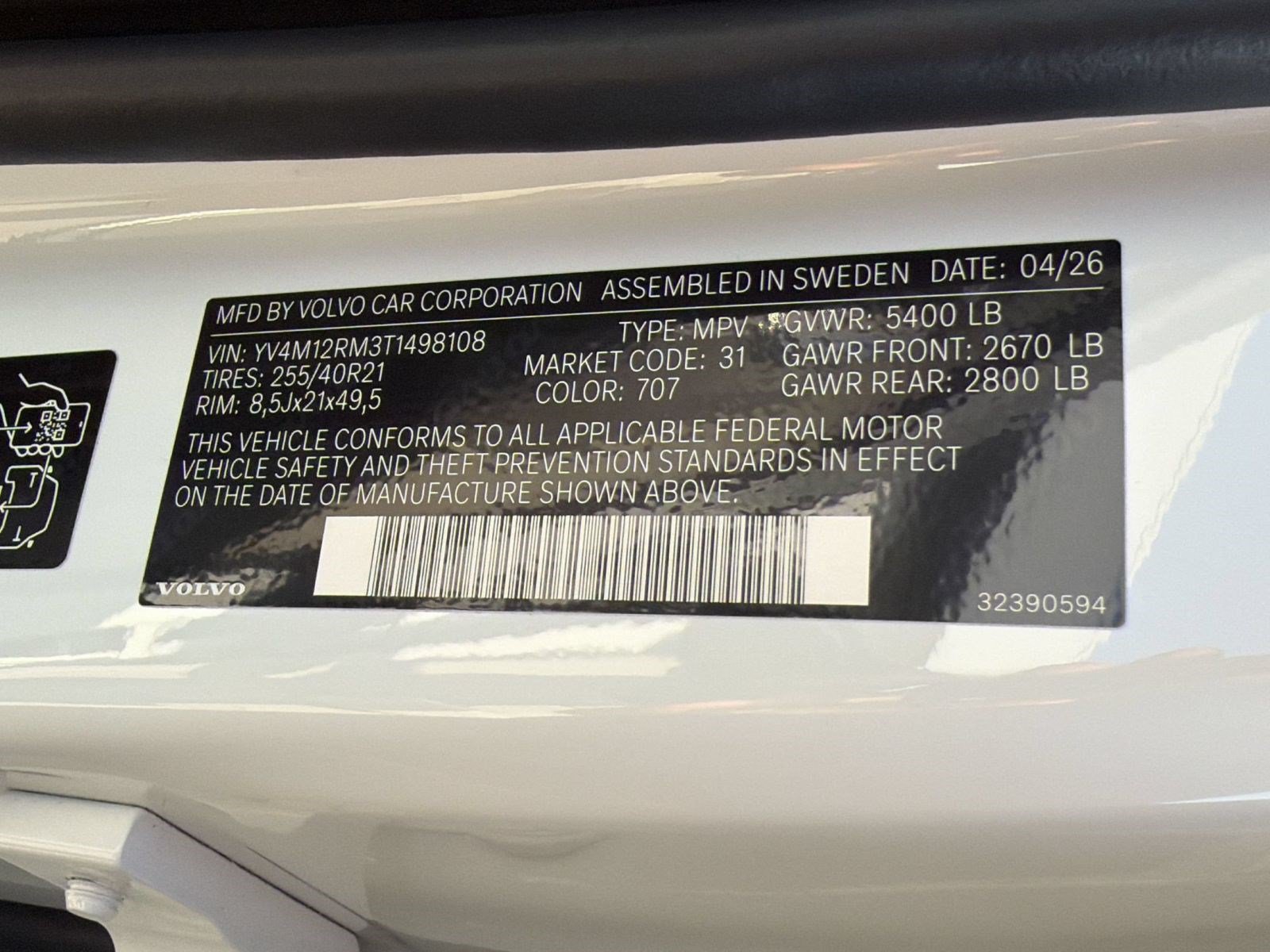 New 2026 Volvo XC60 B5 Ultra w/ Protection Package Premier AWD/4WD image 26