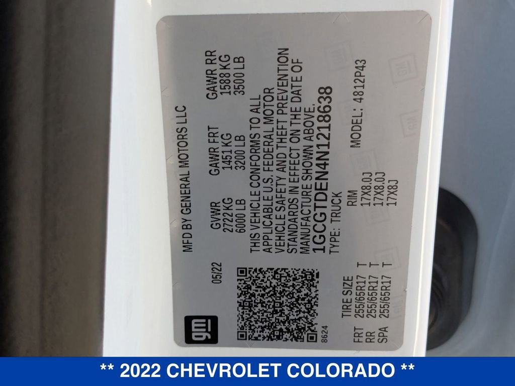 Used 2022 Chevrolet Colorado Z71 image 34