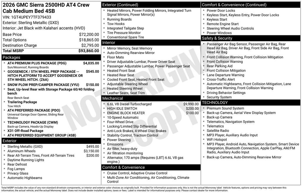 New 2026 GMC Sierra 2500 AT4 w/ AT4 Premium Plus Package AWD/4WD image 2