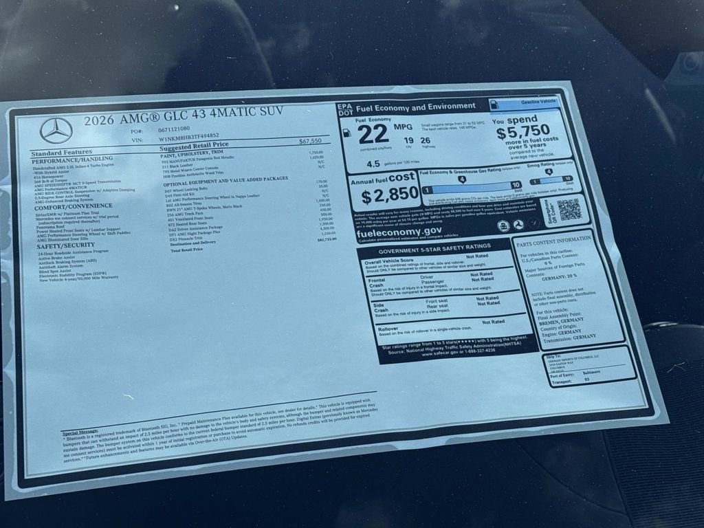 New 2026 Mercedes-Benz GLC 43 AMG GLC 43 AMGﾮ image 9